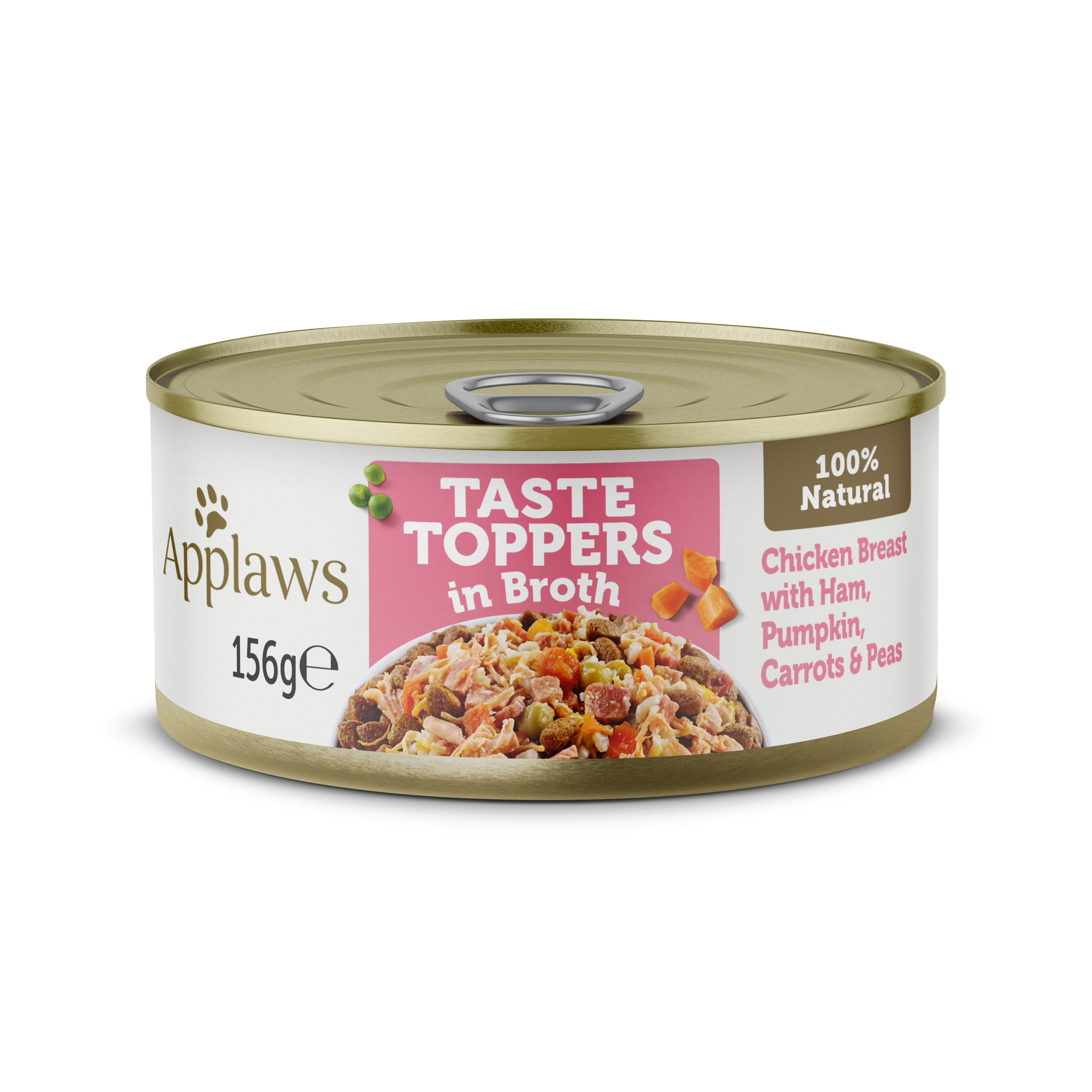 Applaws Tasty Toppers dog tin Chicken Breast with Ham, 156g