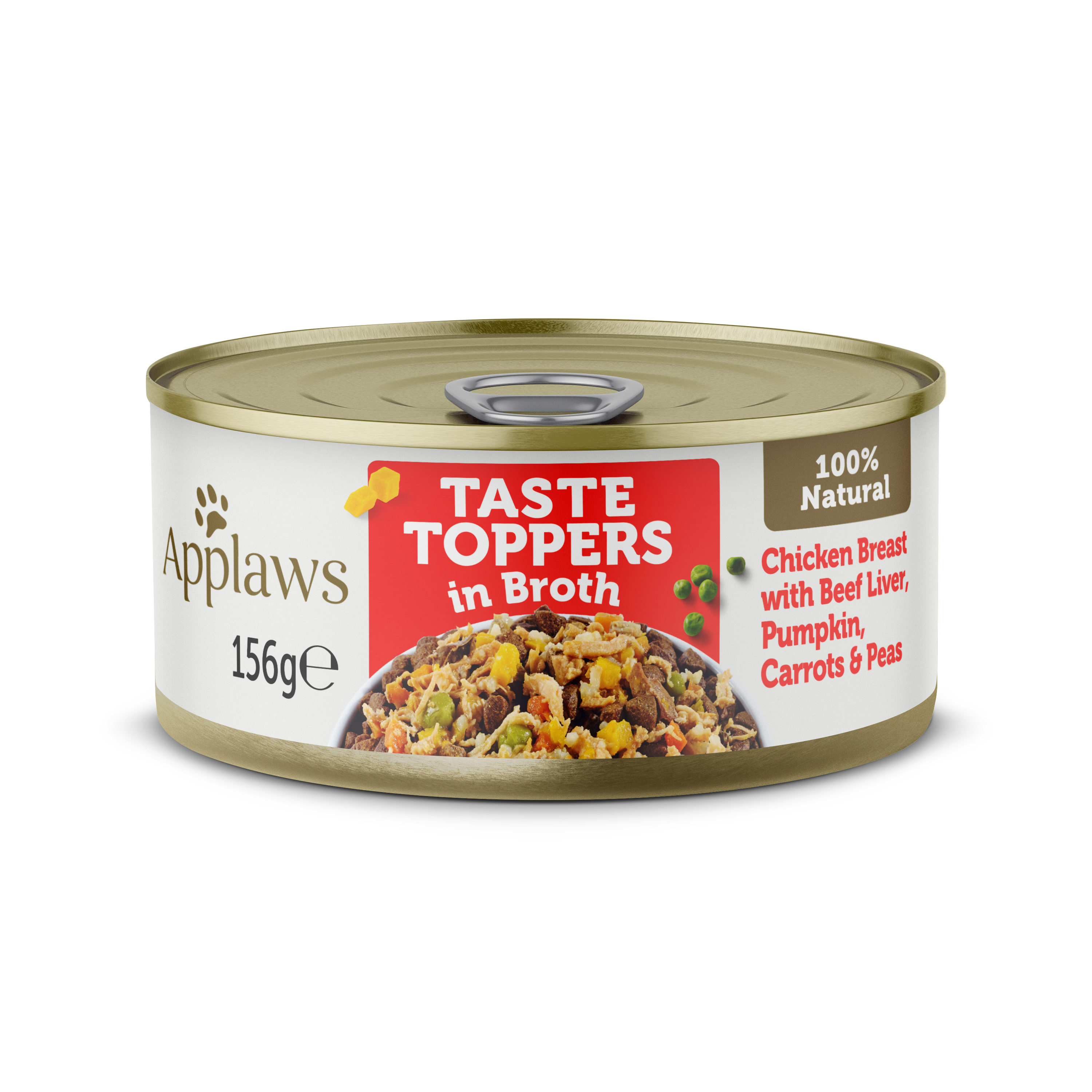 Applaws Tasty Toppers dog tin Chicken Breast with Beef Liver, 156g